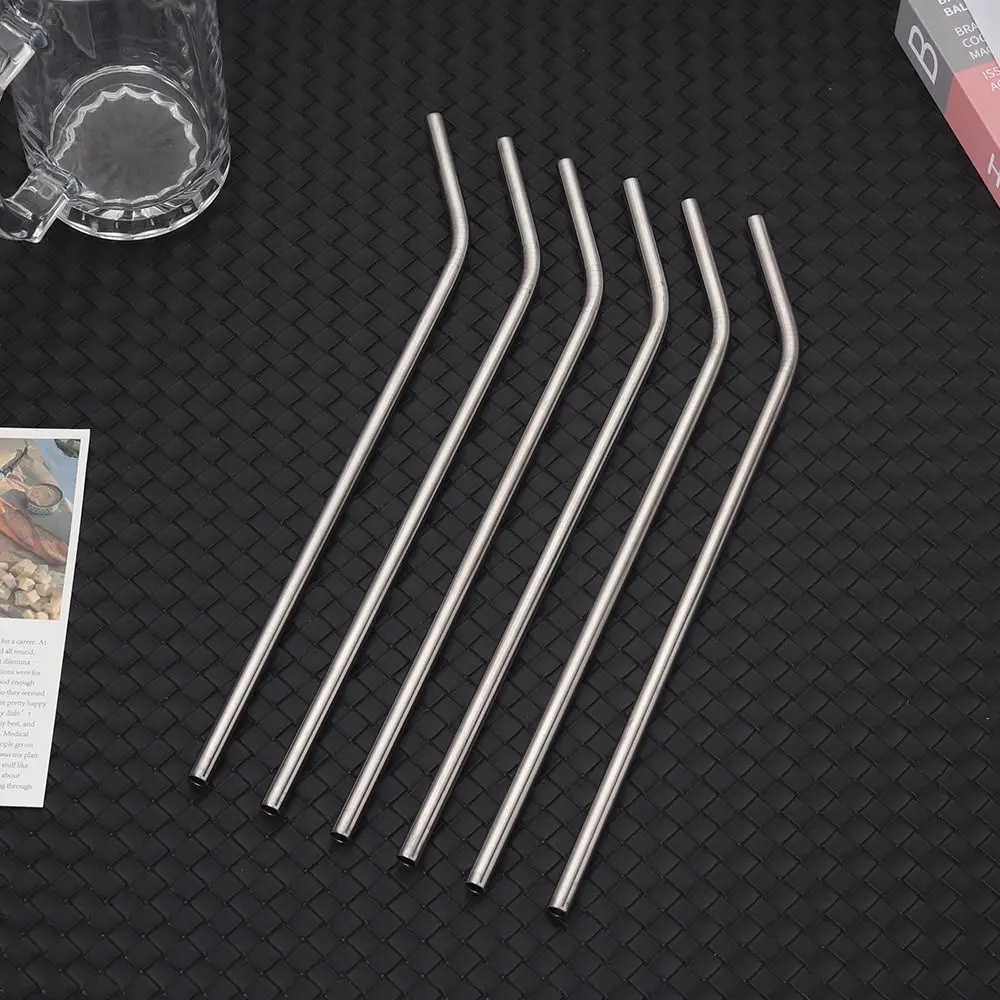 1Pcs Straight Bent Stainless Steel Straws Drinking 6mm 8mm Cup Straw Silver Reusable Replacement Straw for 30oz 40oz Tyeso Cup