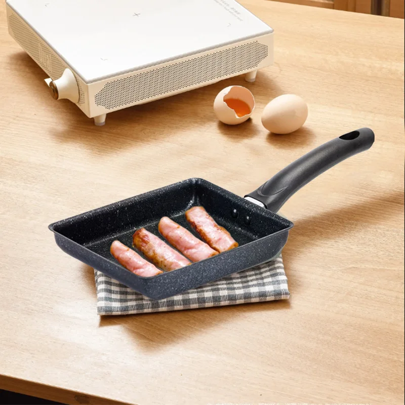 Sartén japonesa para huevos pequeños, sartén para tortilla, sartén antiadherente para huevos, sartén rectangular Tamago