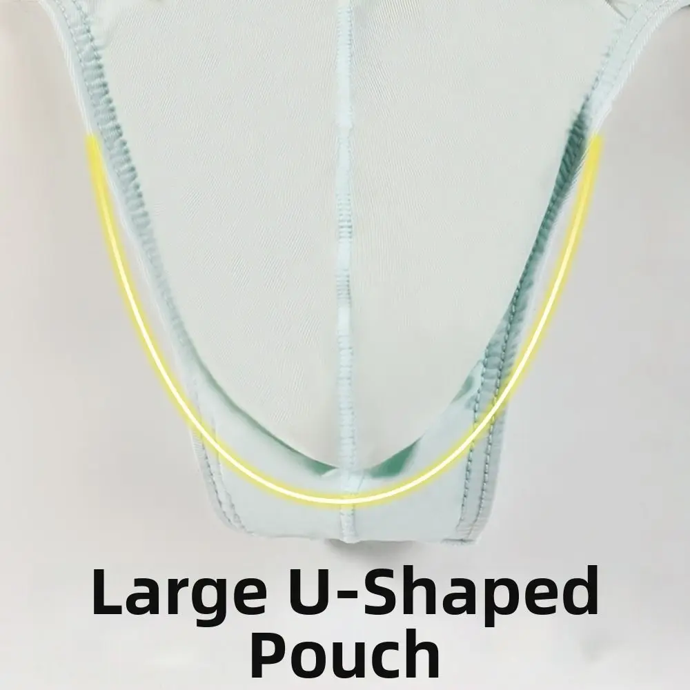 

Comfortable Low Waist Men Ice Silk Thongs Thin Strap Underpants Men's Panties Lingerie T-back Male Briefs Male