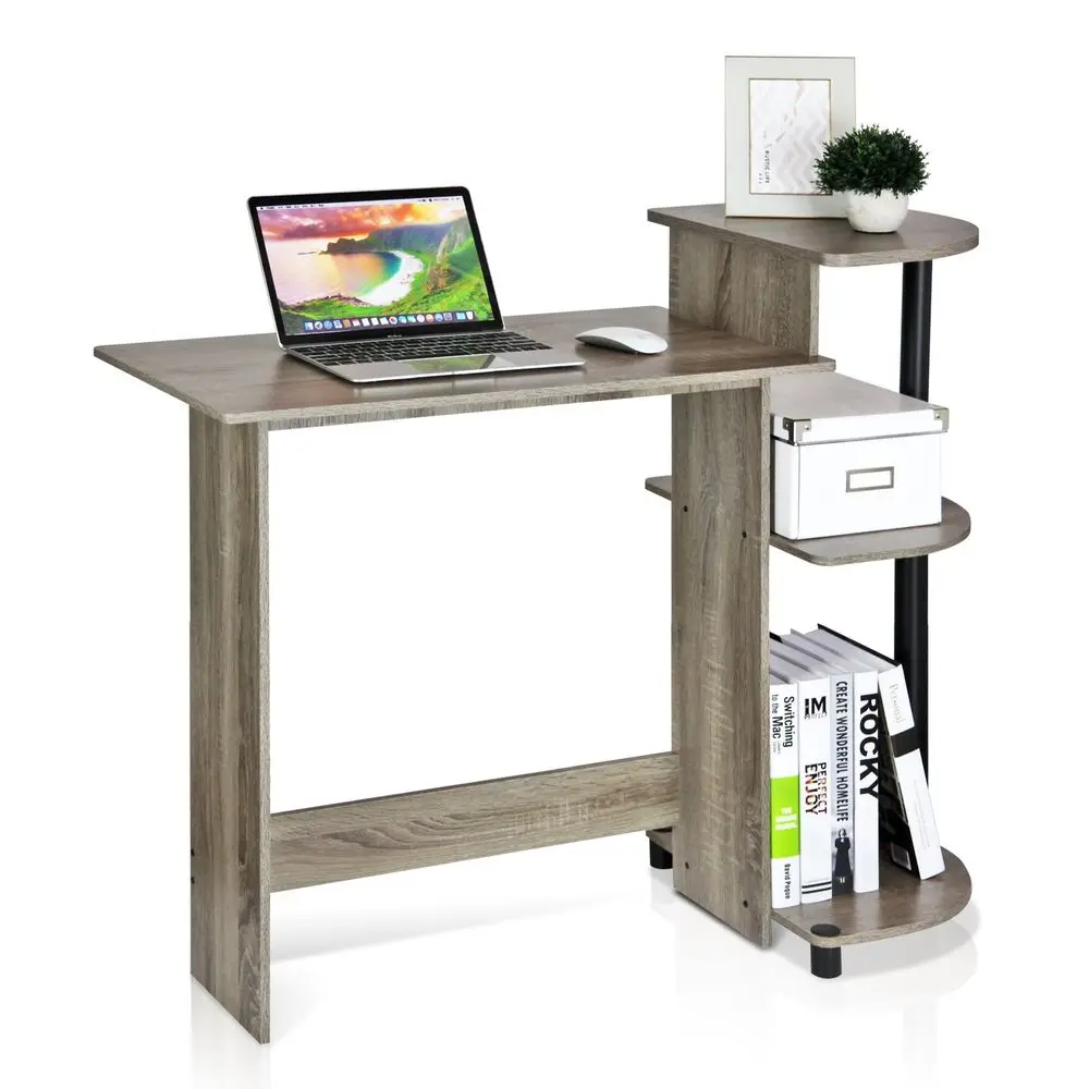 

COMPACT Desk, 28.5 Wide Gaming Desk with Shelves, Computer Desk with Book Shelf, Office Desk for Home Office, Study Room, Dorm,