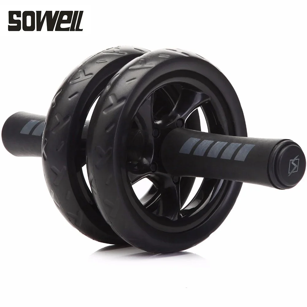 No Noise Abdominal Wheel Ab Wheels Roda Abdominal Exercise Rollers with Mat for Exercise Fitness Large Equipment Muscle Trainer