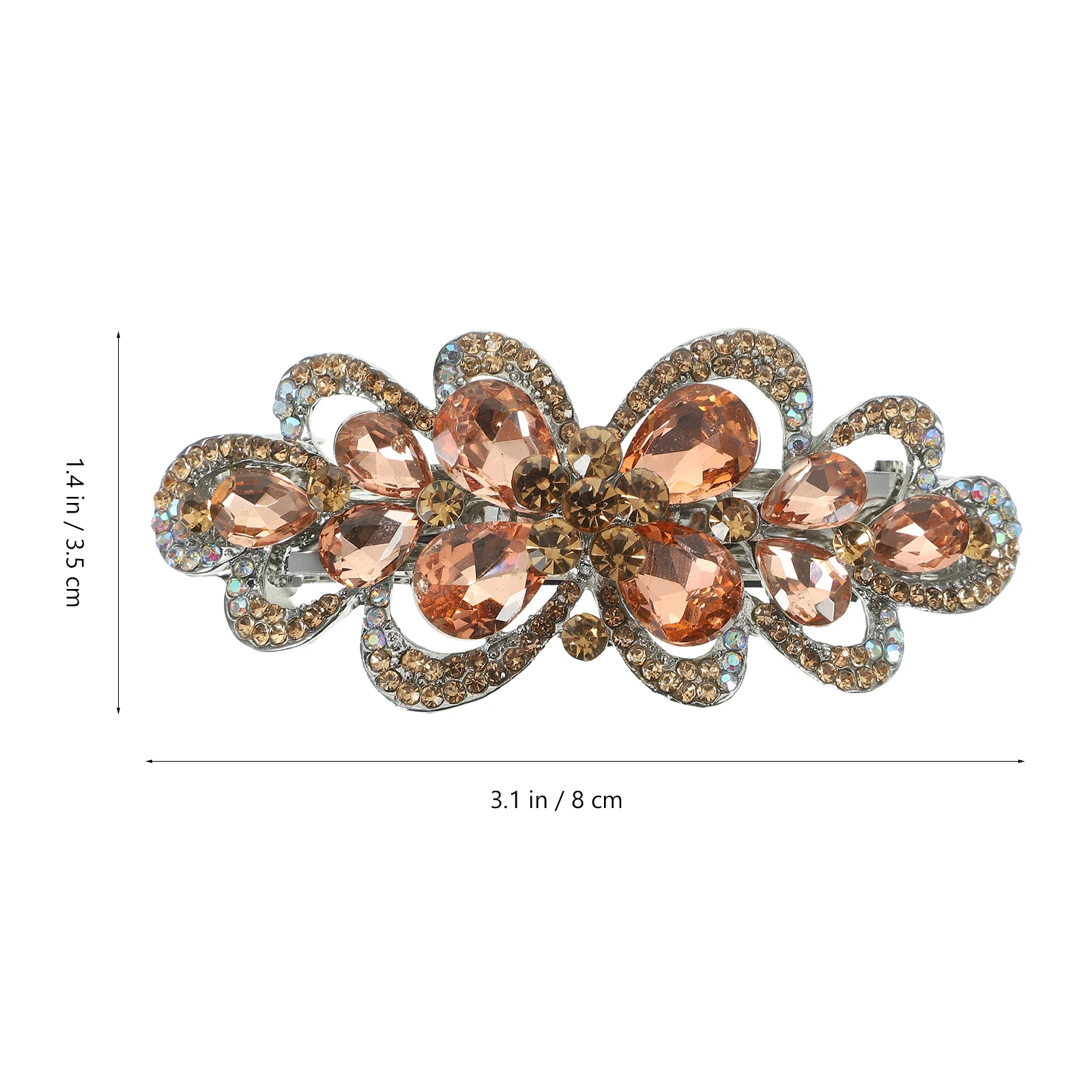 

Cute Hair Clips Rhinestone Flower Rhinestones Temperament Barrettes for Women Bun Accessories Bridal