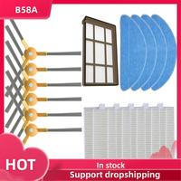 B58A For ABIR X5 X6 X8 Genio Navi N600 Robotic Vacuum Cleaner Replacement 3-Arm Side Brush Hepa Filter