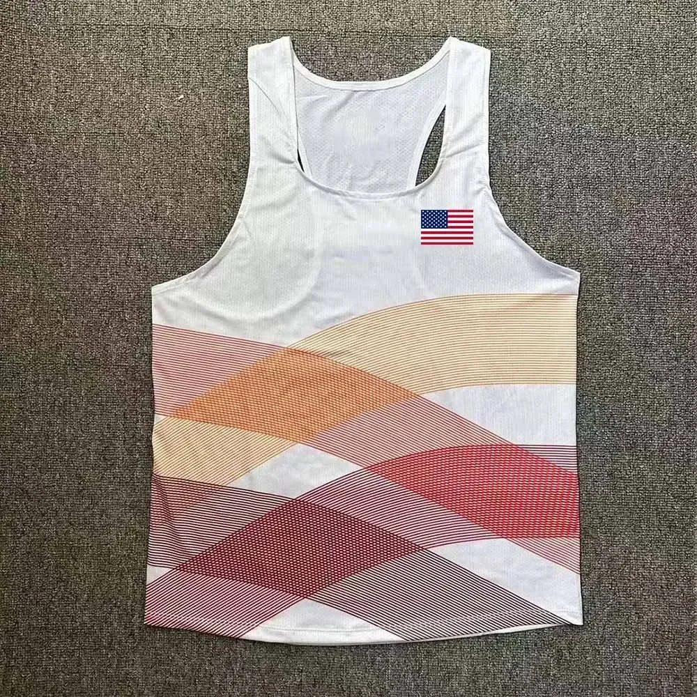 Brand Run Athletics Tank Top Runnning Speed Singlet Fitness Shirt Mens Clothing Guys Sleeveless Vest Athlete Track Field Singlet