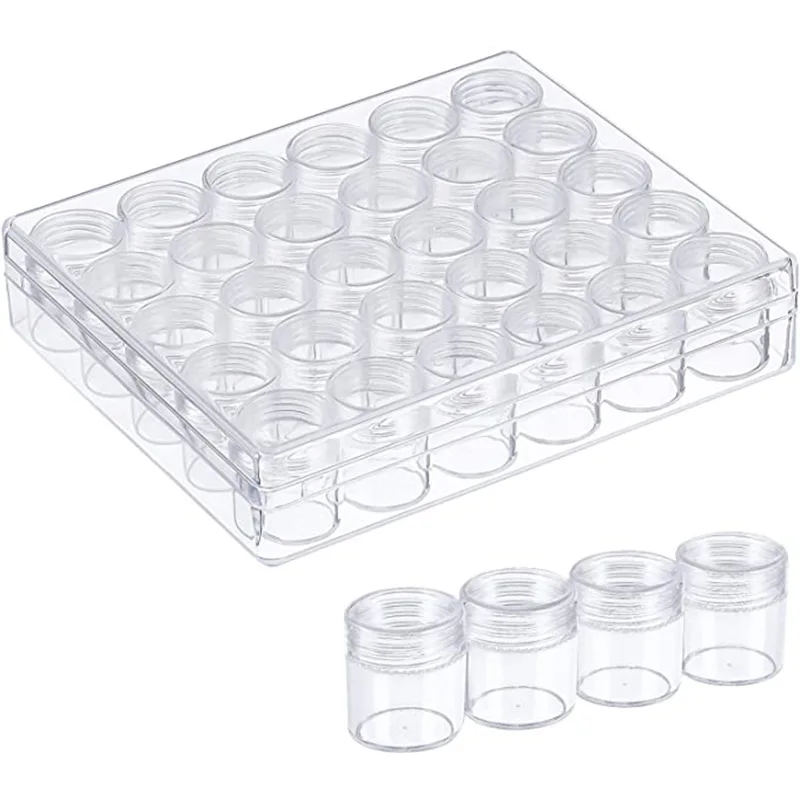 

30Grids Nail Box Clear Organizer Multifunctional Box with Grids Container Craft Storage for Beads Organizer