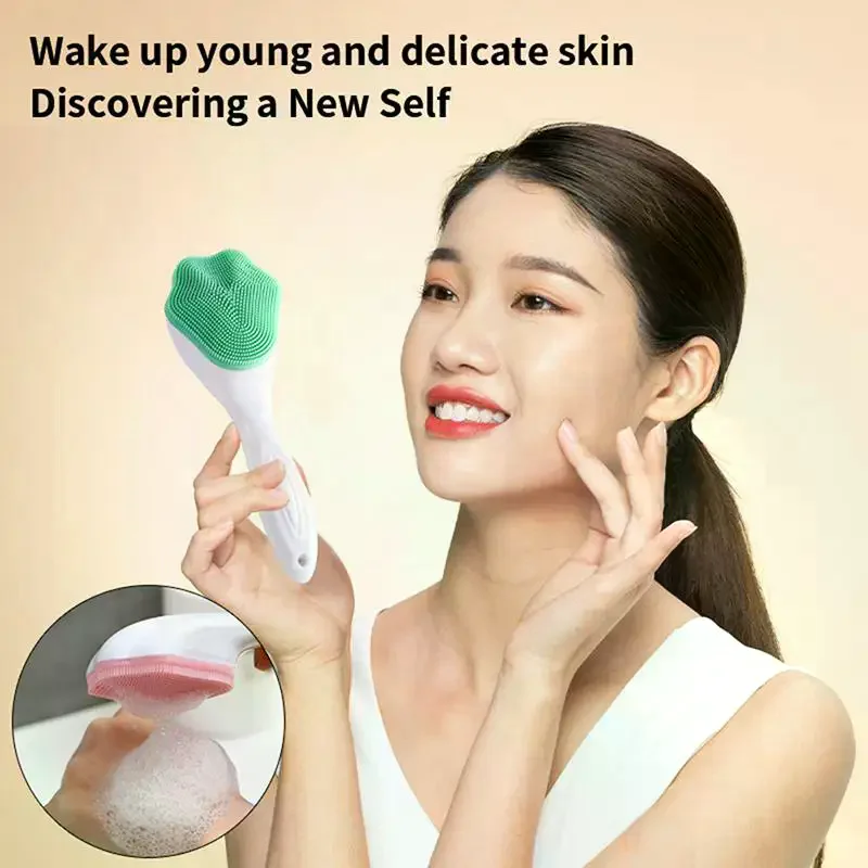 Soft Silicone Facial Brush Manual Massage Brush Cleanser To Remove Black Pores Deep Cleaning Brush Tools