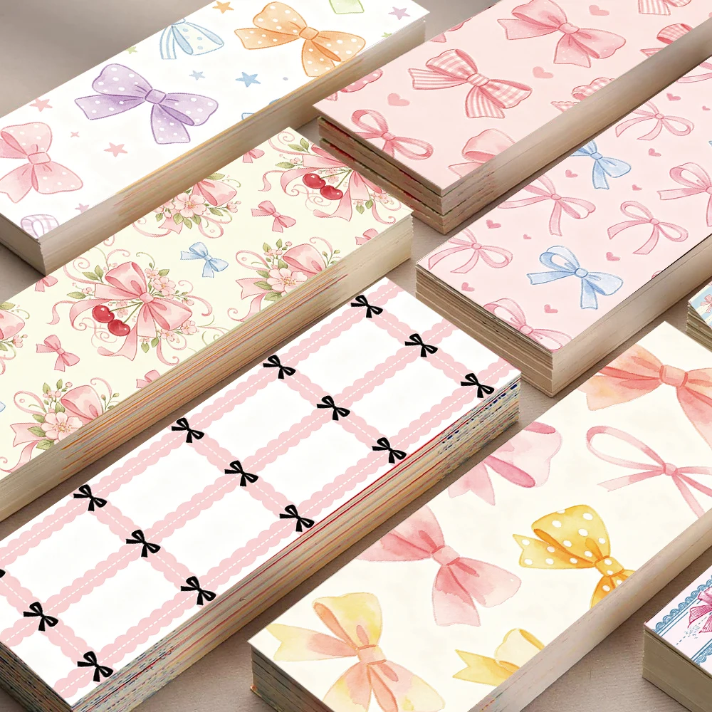 30PCS Creative Pink Bow Bookmark Inspirational Reading Book Fridge Luggage Cafe Modern Motorcycle Vintage Phone Guitar Bookmarks