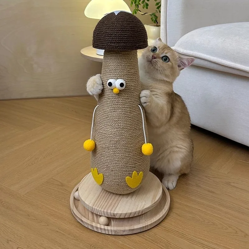 

Mushroom cat scratching board, sisal wear-resistant, non-crumb vertical, small cat scratching column