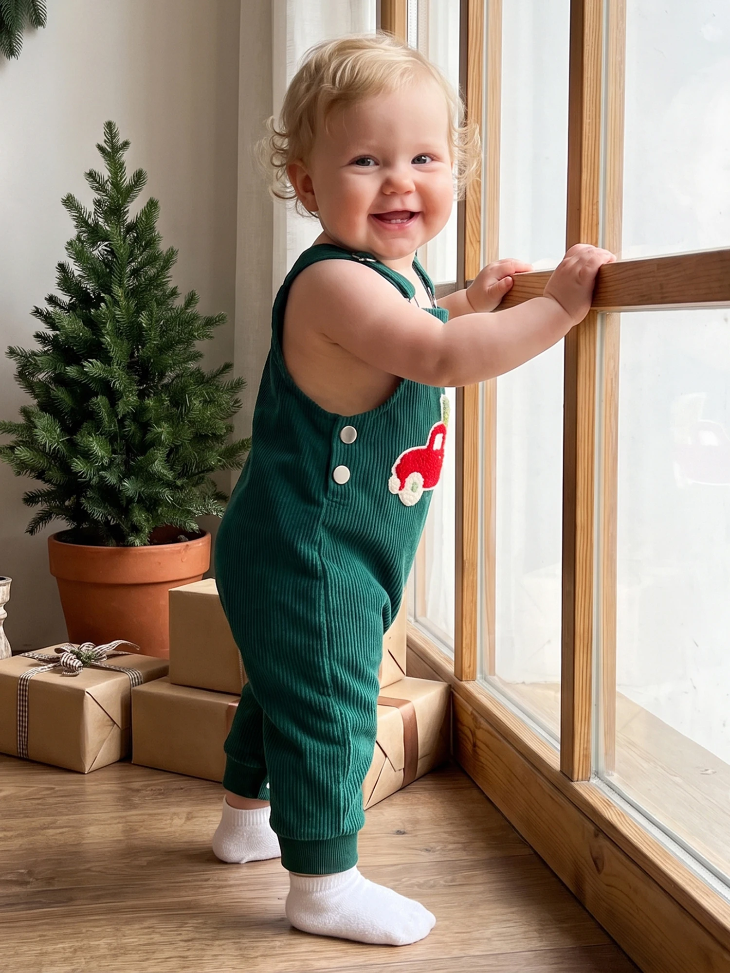 Overalls Car Embroidered Embroidered Sleeveless Jumpsuit Embroidered Tree Car Embroidered Car Embroidered Sleeveless