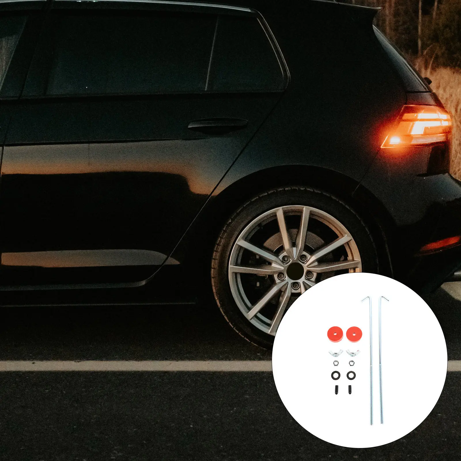 

2Pcs Battery Hold Down Bracket for Truck Automotive Battery Tray Retainer Kit Stainless Steel Secure Fixation Vibration Proof