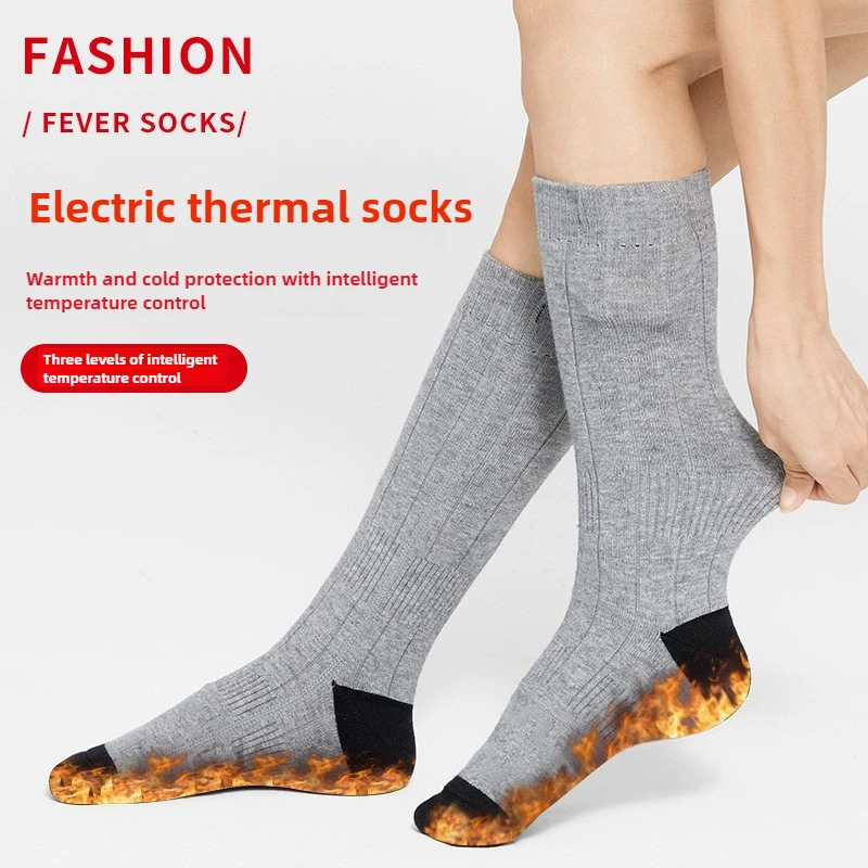 스마트 발열 스키 양말-최고의 보온 솔루션 4000mAh 리튬이온 배터리 3단계 온도 조절 유니섹스 야외용 보온 양말