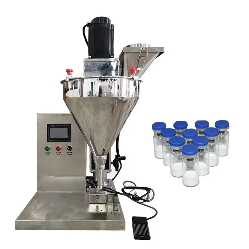 Table Top Semi-automatic Small Jar Bottle Screw cosmeti Powder Spices Filling Machine