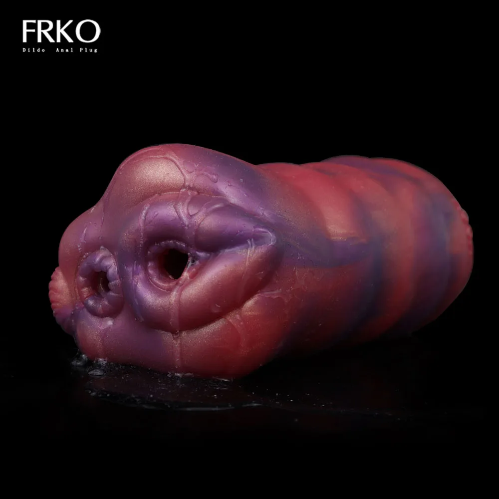 

FRKO Double Channel Male Masturbator Cup Soft Silicone Real Animal Vaginal Anal Masturbation Doll Pocket Pussy Sex Toys for Men