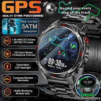 2025 New T-Rex 3 Pro AGPS Smart Watch 3ATM Waterproof Built-in Dual-band GNSS Compass 540mAh battery Men Swim Run Ride Bracelets