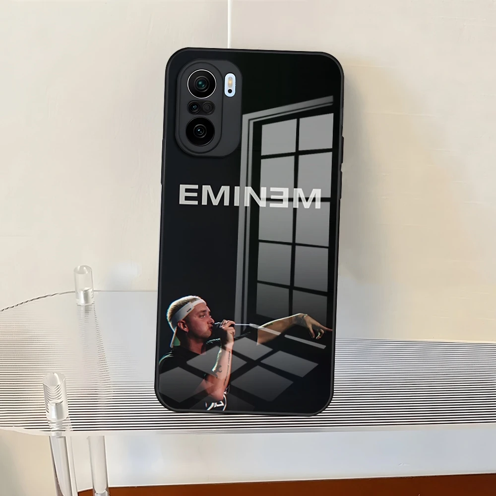 Funda de teléfono America Rapper Eminem para Redmi 13 12 13c 12c Note 13 Pro Plus 11 12 Pro 10 12s 11s cubierta trasera de vidrio templado