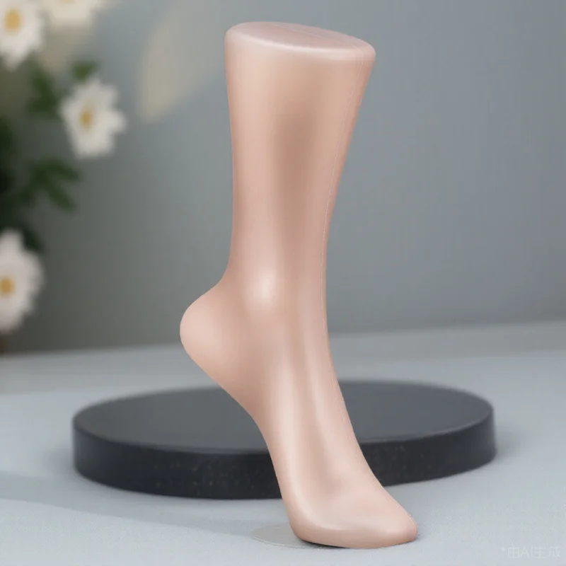 

1pcs Female Foot With Magnet Realistic Sock Display Stand For Anklets Shoes Jewelry Smooth Plastic Foot Mannequin For Retail