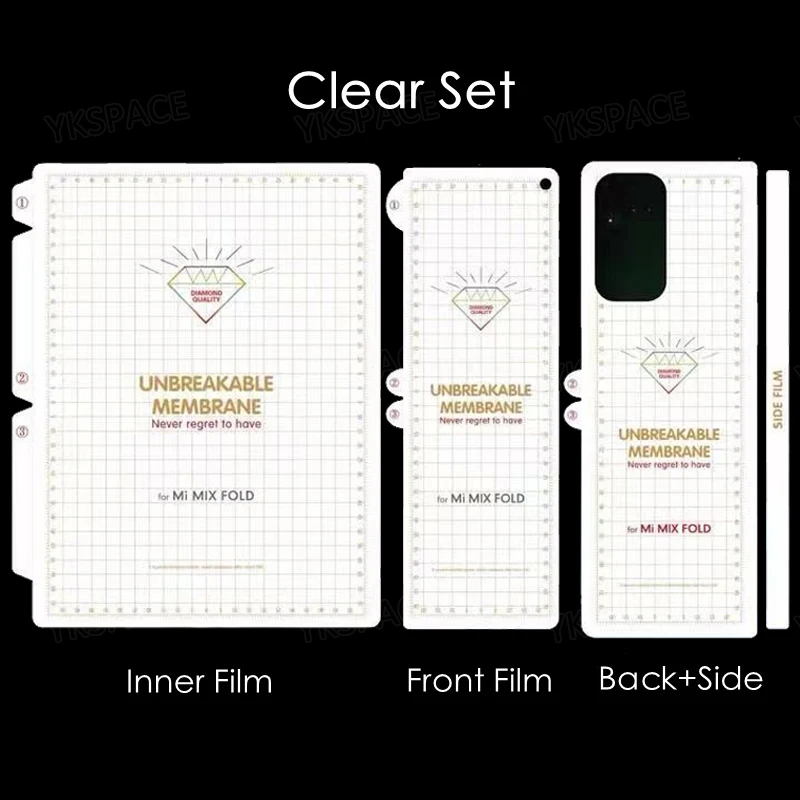 4 in 1 Matte Frosted Soft Hydrogel Film For Xiaomi Mi Mix Fold 2 Clear Transparent Front Back Screen Protector Anti Fingerprint