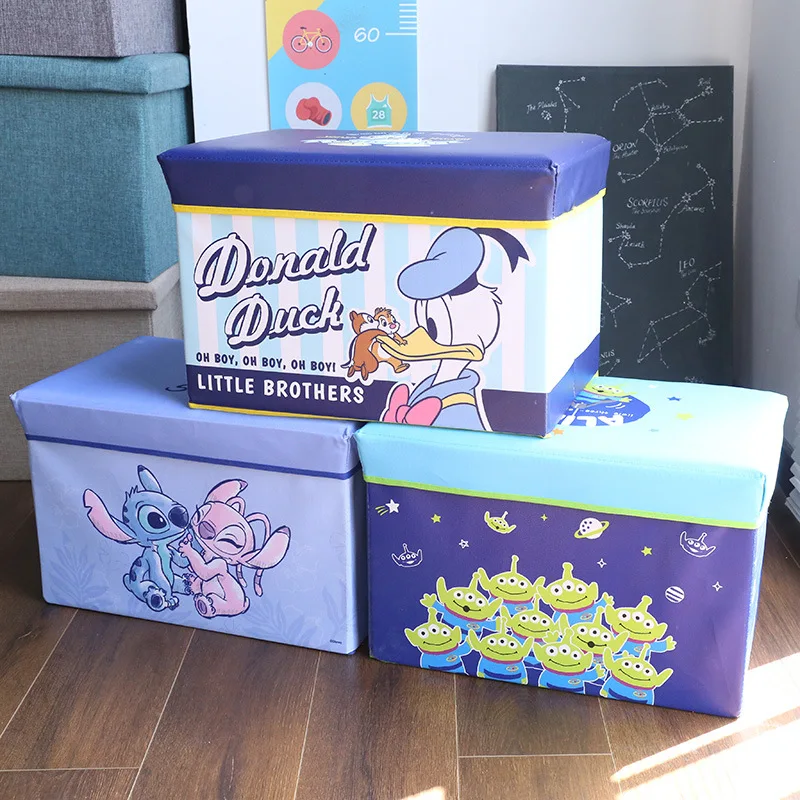 Disney Donald Duck Stitch Aliens Anime Cosmetic Cases Cartoon Casual Makeup Storage Box Household Gift