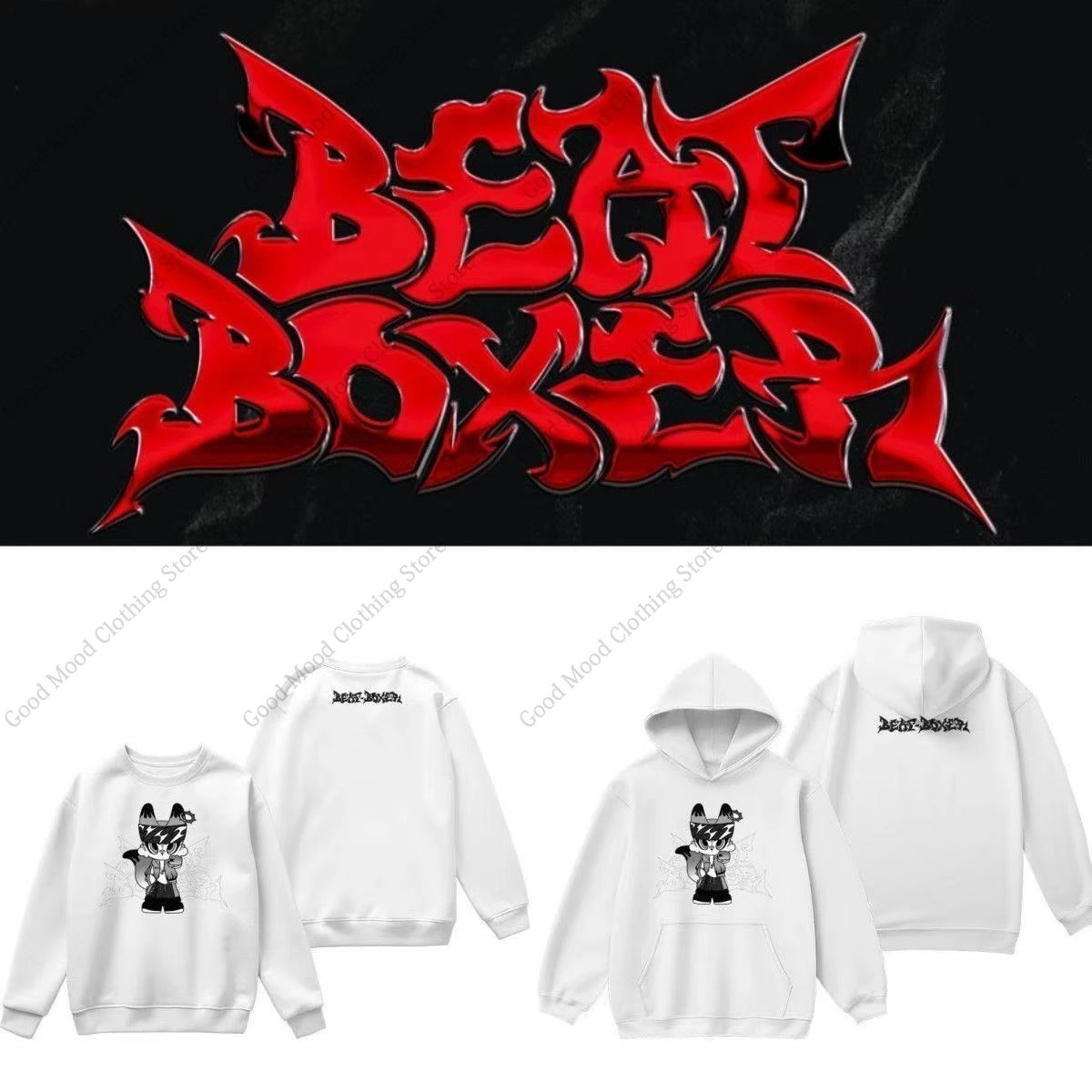 NEXZ Beat Boxer Hoodies Kpop Fashion FOX2Y Cartoon Letter Print Hoodie High Quality Thick Pullovers Kpop Fashion Warm Sweatshirt