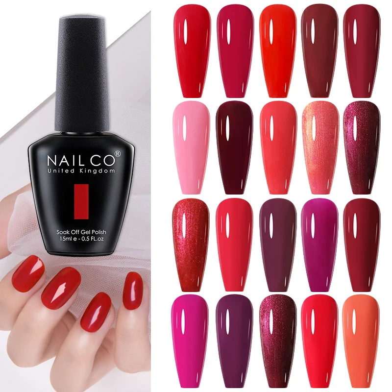 

NAILCO 15ml Color UV Gel Nail Polish Glass Bottle Nail Art Manicure Nail Professionals Base Top Varnish Semi Permanent Vernis