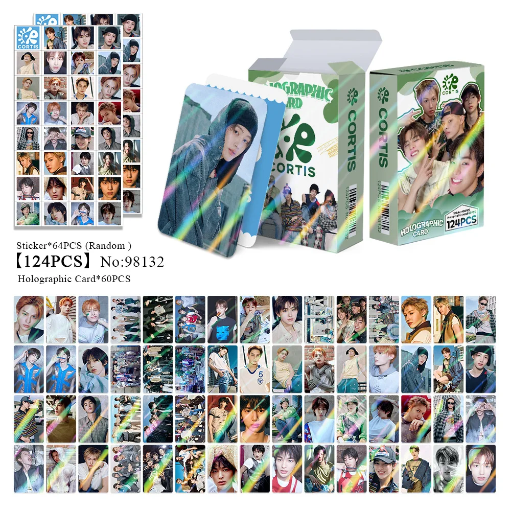 การ์ดโลโม่พิมพ์ลายเลเซอร์ความละเอียดสูง 124 ชิ้น/ชุด อัลบั้มใหม่ของวงเคอร์ติส ไอดอล บอย  มาร์ติน เจมส์ จูฮุน เคออนโฮ พร้อมสติกเกอร์ ของขวัญสำหรับแฟนคลับ