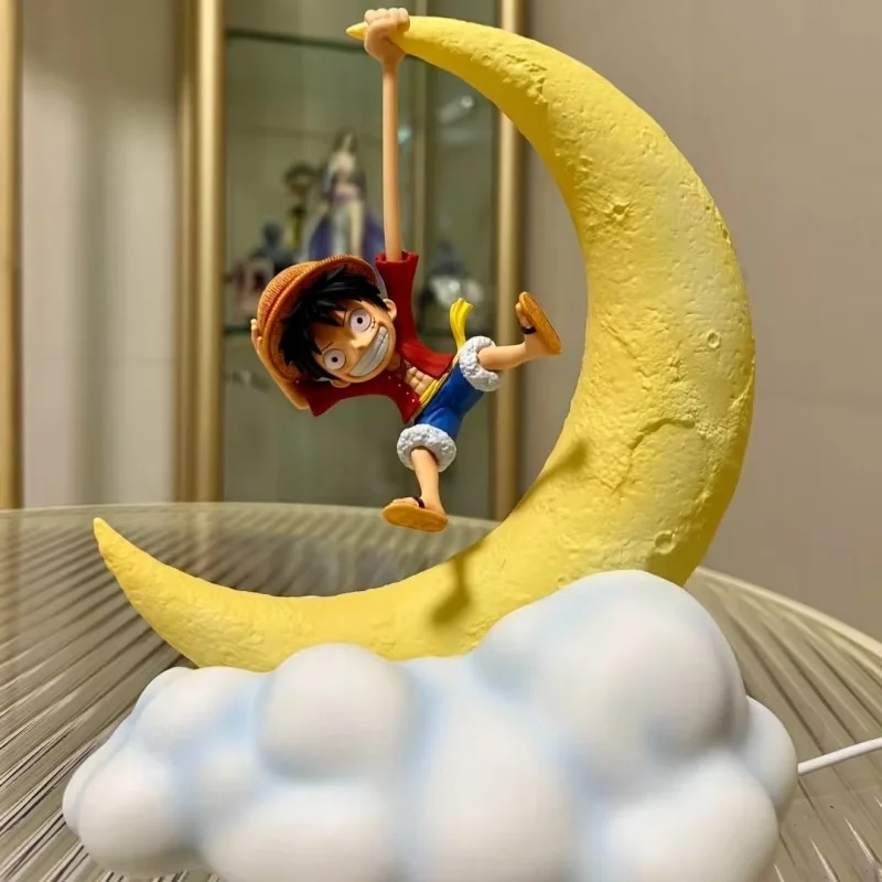 

In Stock One Piece Luffy Night Light Anime Peripheral Desktop Decoration Magnetic Control Moon Lamp Cute Ornament Toy Gift