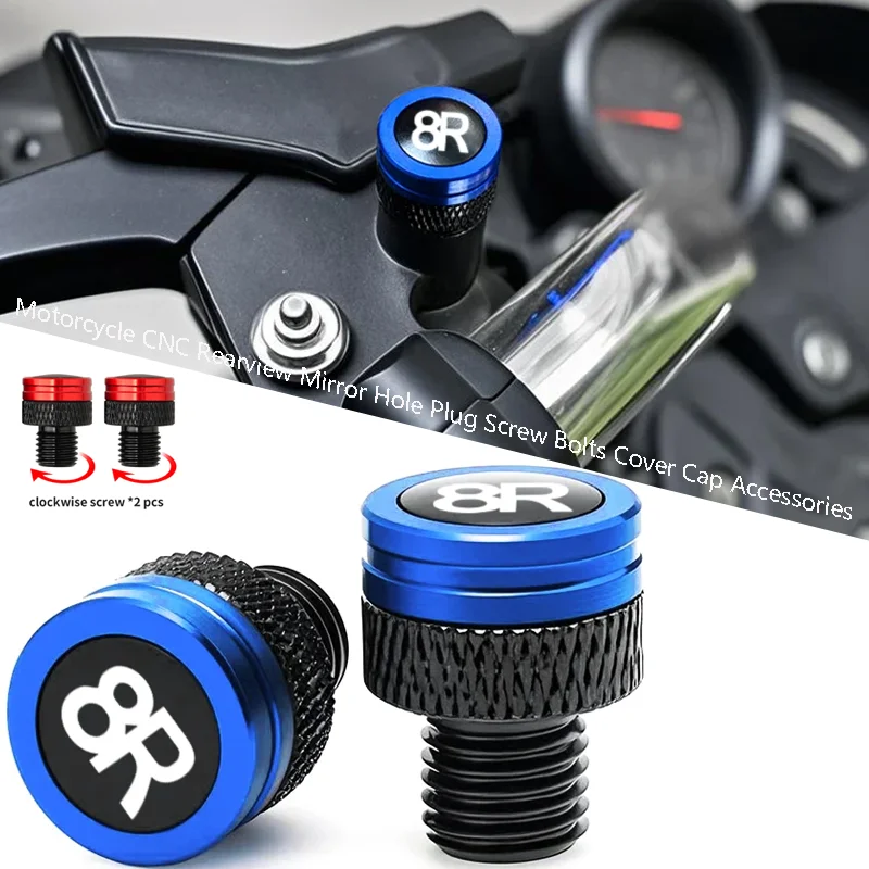 

Motorcycle CNC M10 aluminum mirror hole plug screw bolt Accessories New Fit For Suzuki GSX-8R GSX 8R gsx8r GSX-8S Universal