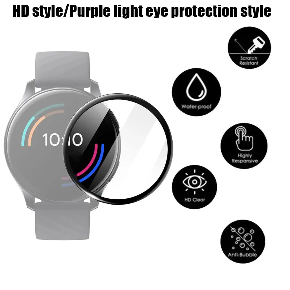 For OnePlus Watch2 Screen Protection Tempered Film Protector Glass Accessories Style Screen Watch Tempered Film HD V8C5