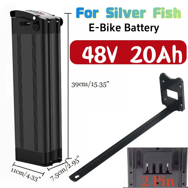 36V 48V 15Ah 20Ah 18650 Li-ion Bike Battery | Built-in BMS | for Silverfish 250W-1000W Bafang Motor | with Charger