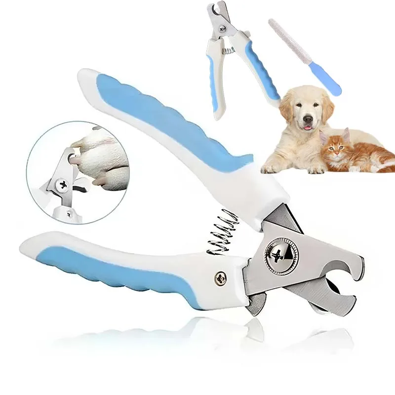 Pet Nail Clipper With File Anti‑splashing Alloy Blade Dog Nail Trimmer For Small Dogs Pet Grooming Supplies