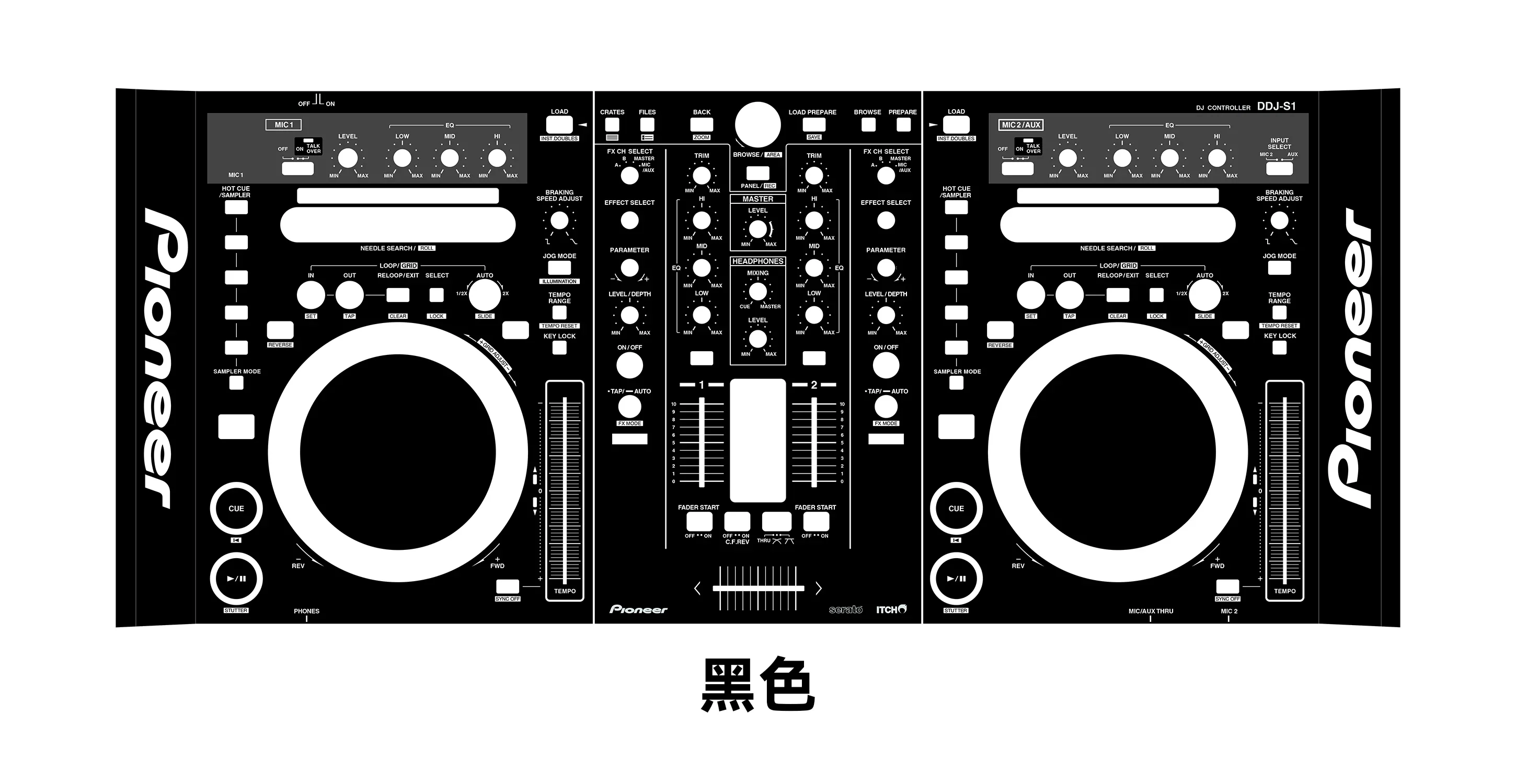 Pioneer DDJ-S1 Controller Film Pioneer Colorful Sticker(Self Adhesive Film, Not A Device)