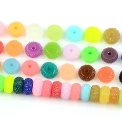 20pcs 1.2cm Random Color Mix Oblate Beads Acrylic Beads For Jewelry Making DIY Handmade Bracelets Ornaments Accessories