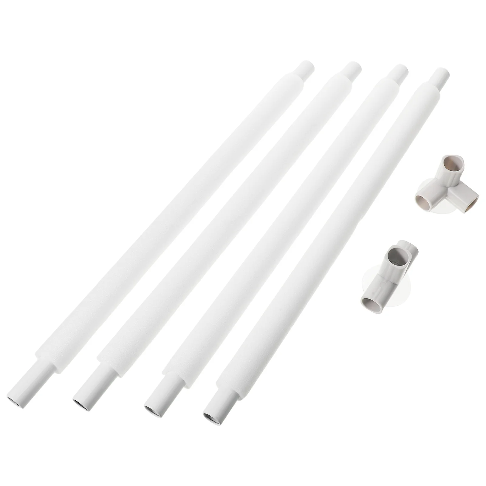 1 Set Accessori per box per bambini Parti di ricambio per aste per box in acciaio inossidabile avvolte in spugna Connettori per giunti a forma di T per