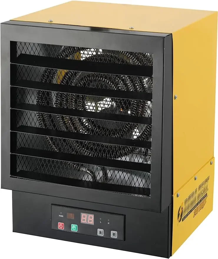 

Dura Heat EWH9615 Electric Forced Air Heater with Remote Control 34,120 Btu, Black/Yellow, Large