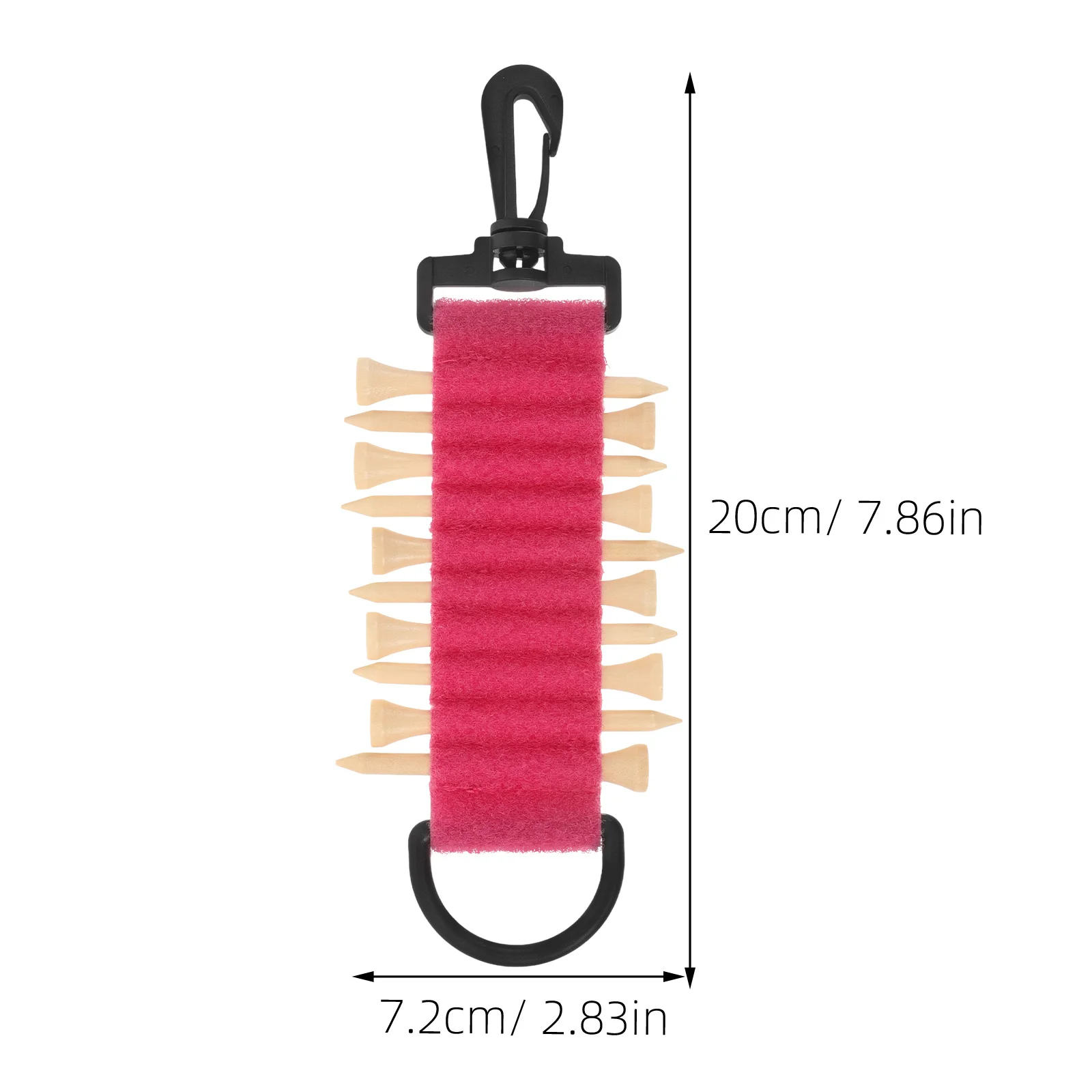 حامل تي شيرتات الجولف البلاستيكي مع مشبك قوي، تخزين سهل الوصول لملحقات الجولف، منظم تي شيرت متعدد الاستخدامات أثناء التنقل #5