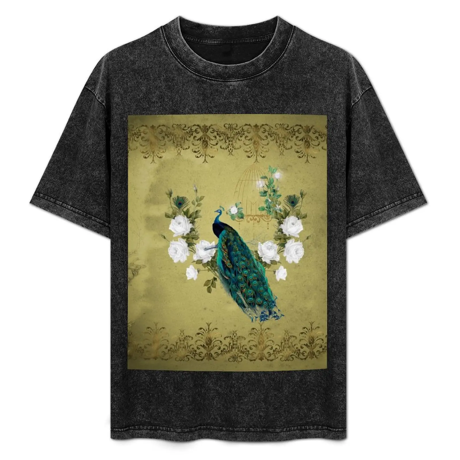 

Wonderful peacock, vintage design T-Shirt croswit shirt man plus size tops oversized t shirt mens white t shirts