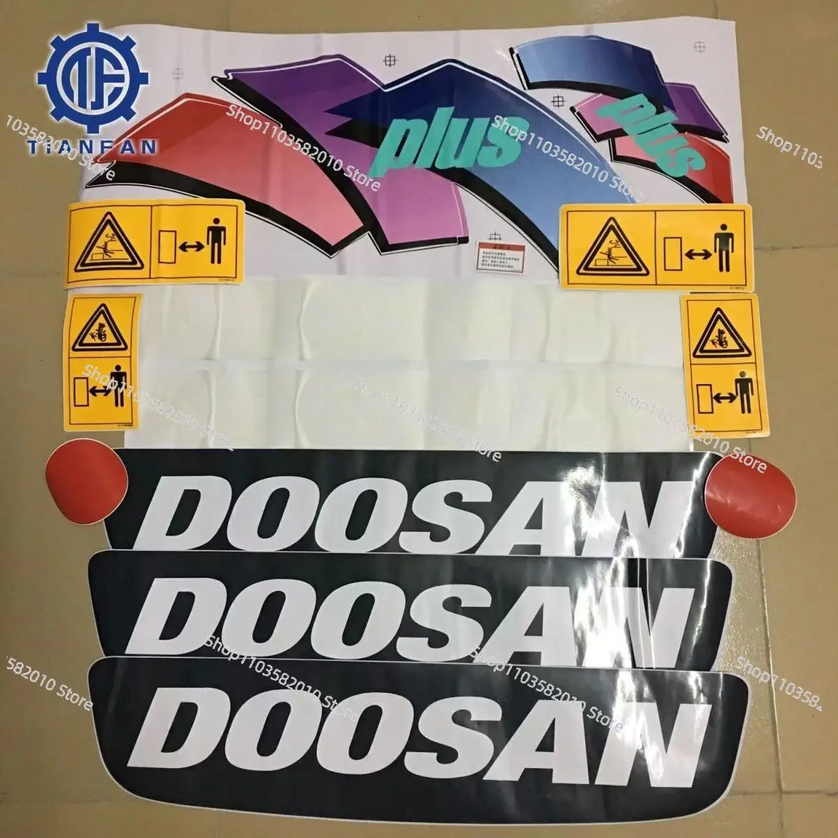 Escavadeira adesivos Para Doosan Daewoo DH55-7 DH60-7 DH80-7 novo conjunto de adesivos