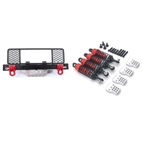 Eco-Friendly-4Pcs Shock Absorber Damper With Front Bumper With Center Net Protection Armor,For WPL C14 C24 C34 MN90 MN99S RC Car
