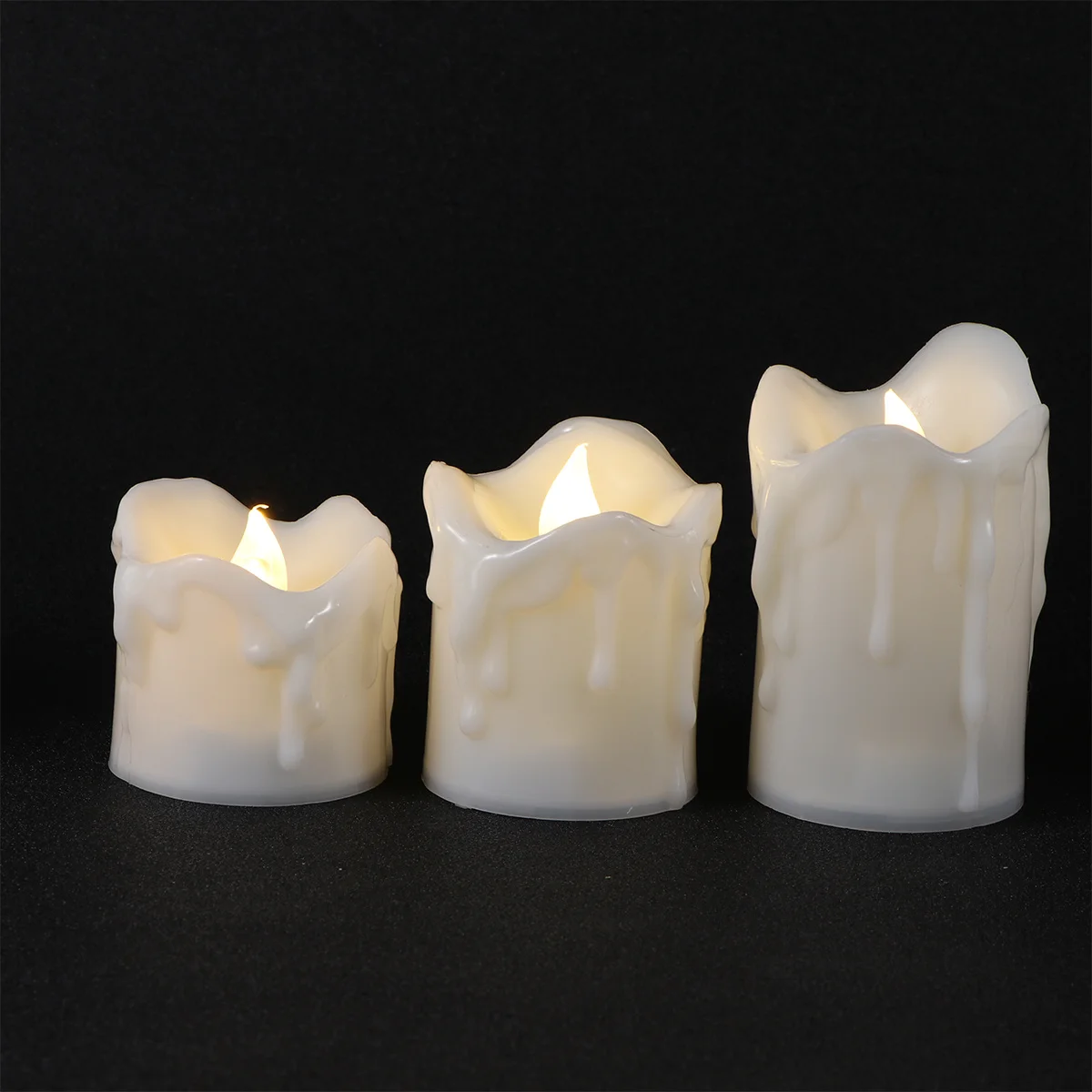 3 قطعة التحكم عن بعد LED الشموع الكهربائية المسيل للدموع عديمة اللهب الخفقان أضواء مهرجان الطرف الديكور صديقة للبيئة آمنة #6