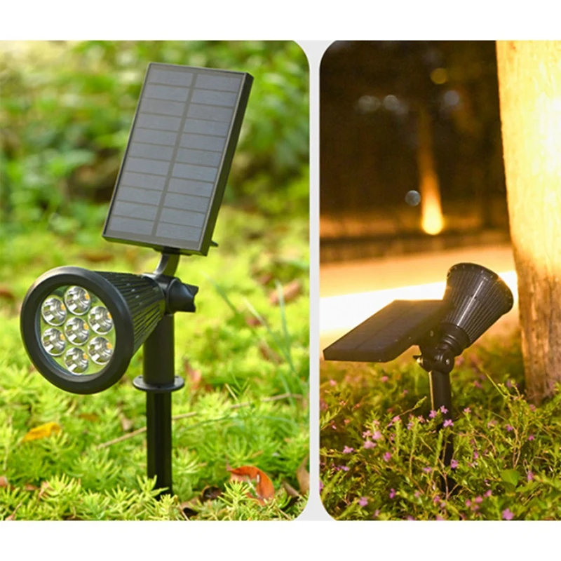 Solar Lamp Outdoor Lights Changing Ground Gardening Garden Light Waterproof Landscape Spotlights Garden Decoration