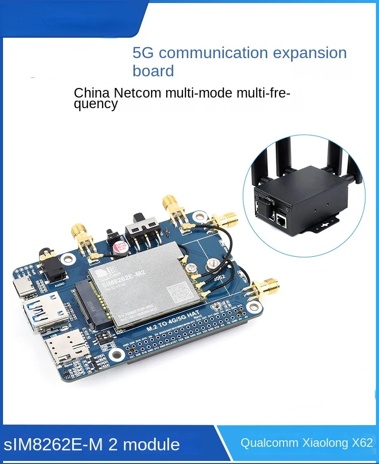 5G communication expansion board SIM8262E internet of things module Beidou GPS positioning is compatible with 4G/3G/3 g.