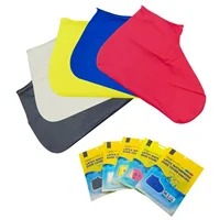 5 paires de couvre-chaussures imperméables en silicone, réutilisables, antidérapants, couvre-bottes de pluie, couvre-chaussures pour la marche, le cyclisme, le camping par temps de pluie 5