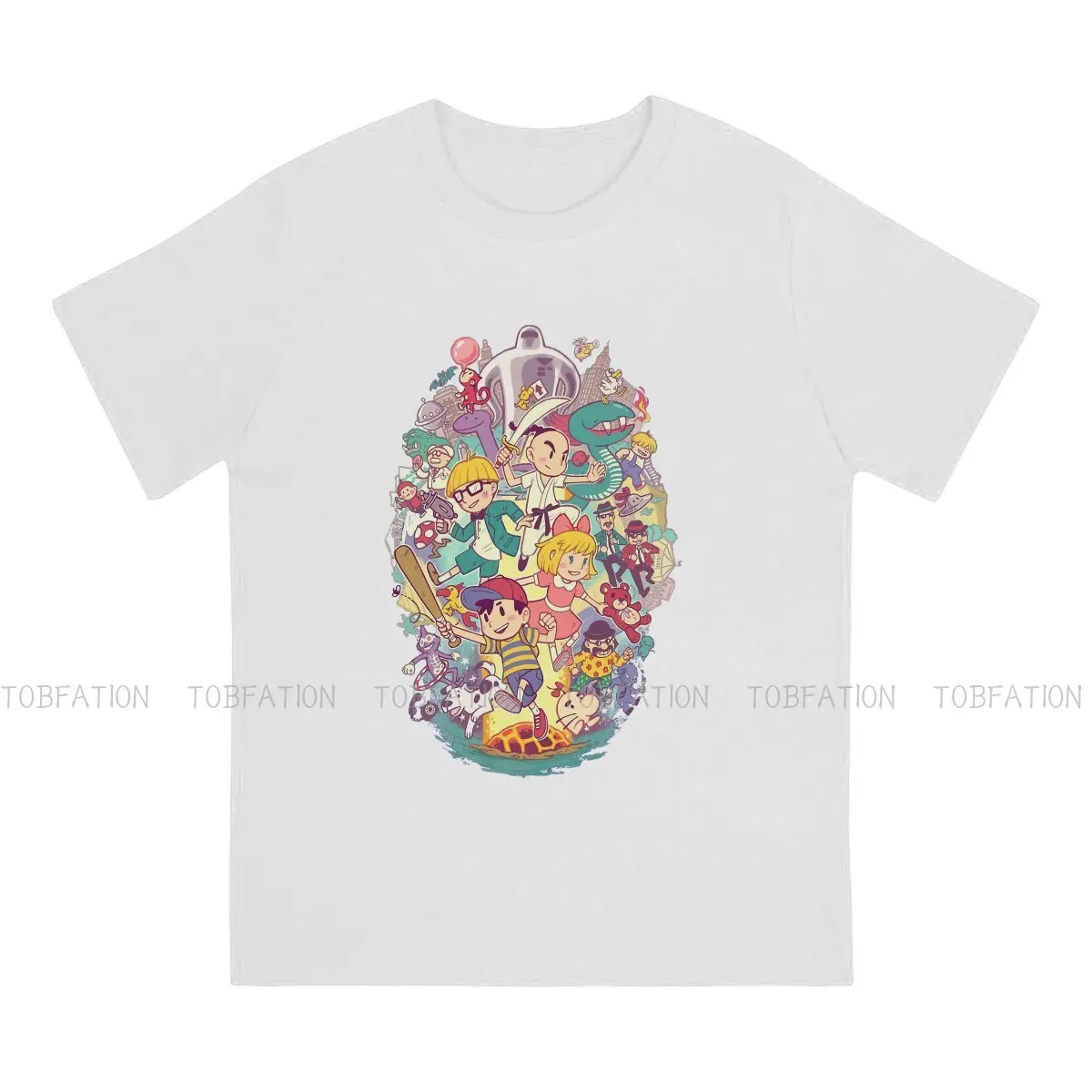 Characters Cute Hip Hop TShirt Earthbound MOTHER RPG Game Printing Streetwear Comfortable T Shirt Male Tee Unique Gift Clothes