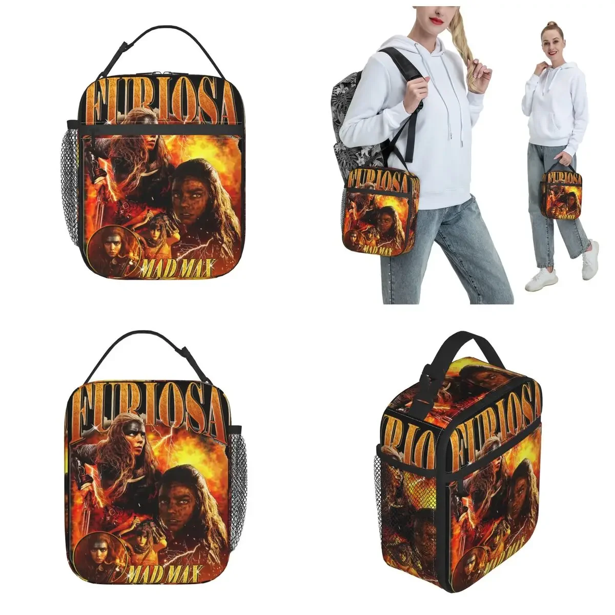 2024 Furiosa A Mad Max Saga Movie Insulated Lunch Bag For Work George  Food Box Leakproof Thermal Cooler Bento Box