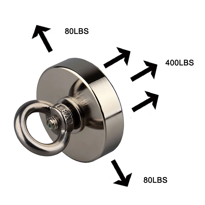 120kg/220kg/300kg/450kg Bergungs magnet große Neodym-n52-Magnete Magnet starker Angel magnet mit Seil handschuh tasche