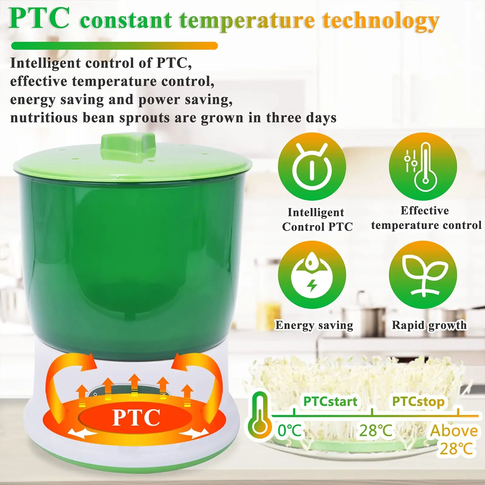 3 слоя и тарелка, устройство для выращивания семян зеленых овощей, ведро для выращивания, меню на английском языке