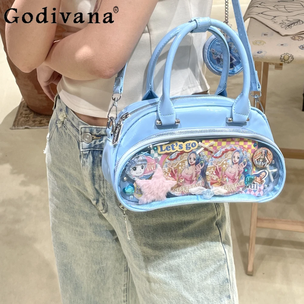 

Personalized Fashion Itabag Patent Leather Sports Messenger Bag Sweet Cool Bolso Girl Female Crossbody Shoulder Bags