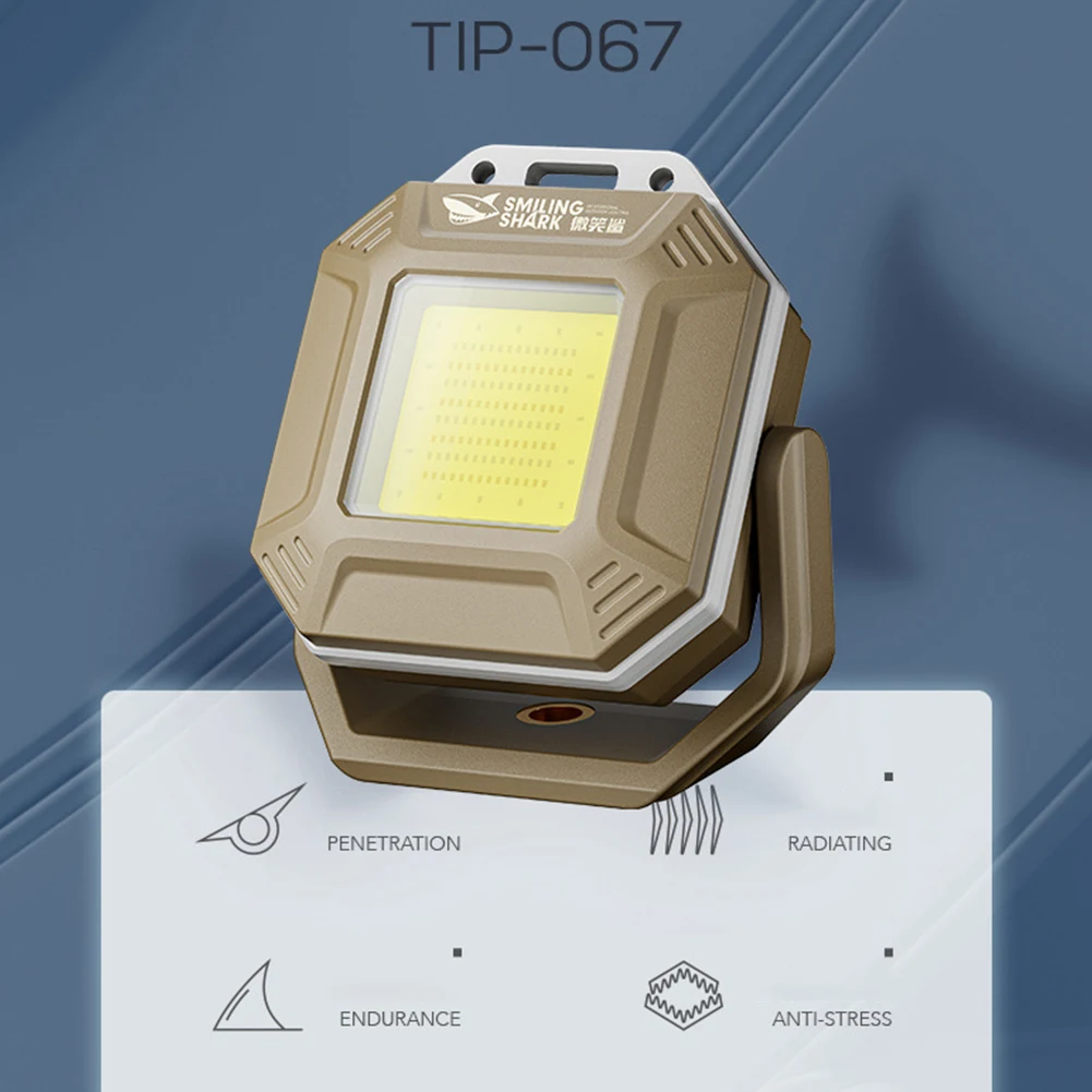 

COB LED Work Light Waterproof Flashlight with Magnetic Base Emergency Light Rechargeable for Car Repair Home Garage Emergency