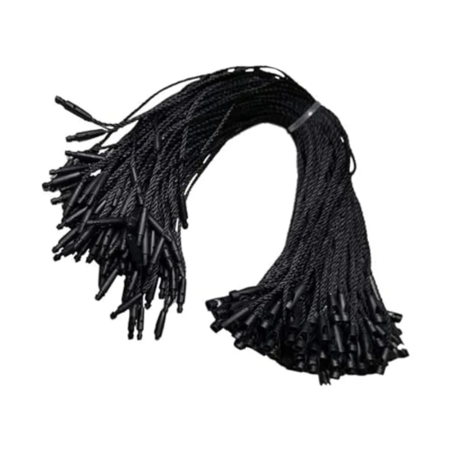 1000Pcs 7.5-inch Hang Tag Nylon String, Easy and Fast to Attach, Nylon Snap Lock Pin Loop Fastener Hook Ties for Clothes Tags,