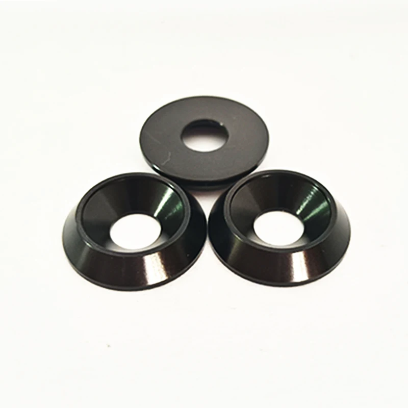 5/8pcs Tapered Aluminium Alloy Gasket M6 M8 Countersunk Screws Cup Head Screws Gasket Sealing Ring Colorful Aluminium Gasket